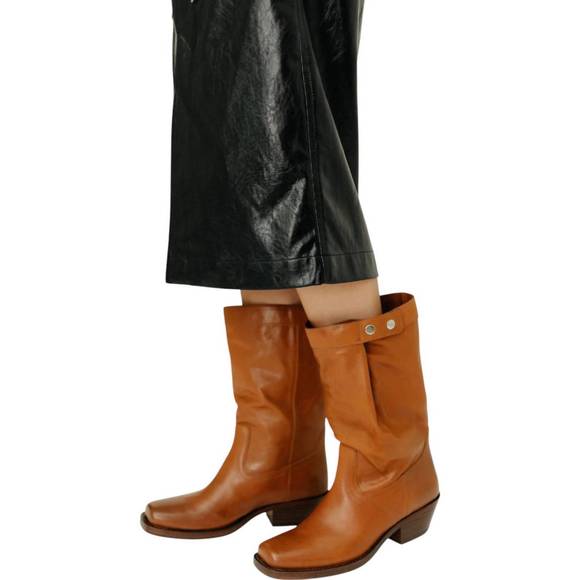 NEW ISABEL MARANT women's ademe biker boot in havana - Picture 2 of 3